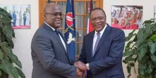 Félix Tshisekedi et Uhuru Kenyatta 