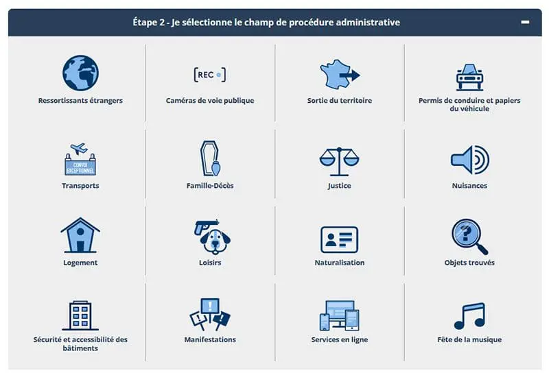 Seconde étape de la prise de rendez vous en préfecture