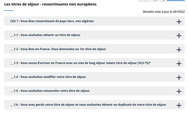 Liste de cas