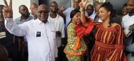 "Je suis réélu président de tous les Congolais, c'est dans un esprit d'ouverture que j'exercerai ce deuxième mandat", a déclaré Félix Tshisekedi depuis son QG de campagne.