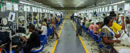 La chaîne de production du centre de formation textile du parc Glo-Djigbé