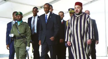 Le Roi Mohammed VI accueilli à Kigali par le Président du Rwanda Paul Kagamé