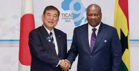 Les retombées du déplacement du Président ghanéen John Dramani Mahama en Asie ont été concluantes. La confiance renouvelée des investisseurs asiatiques dans l’économe ghanéenne se traduit matériellement. Mobilisation au Japon et à Singapour de plus d’1 milliard de dollars dans l’agroalimentaire, les infrastructures, la technologie et le capital humain. En témoignent l’expansion de Toyota, le projet d’investissement dans un hôtel Shangri-La et la formation en IA de 300 000 jeunes.