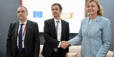 Marrakech | GITEX Africa 2026 : souveraineté numérique, Maroc Telecom et la Commission européenne scellent un dialogue stratégique À l’occasion du GITEX Africa 2026, Mohamed Benchaaboun, CEO de Maroc Telecom, a rencontré Henna Virkkunen, vice-Présidente exécutive de la Commission européenne en charge de la souveraineté technologique.
