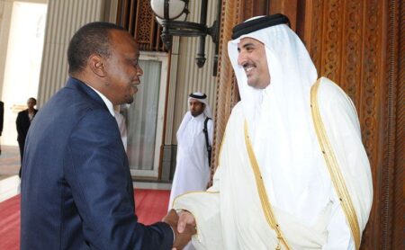 Le Président Uhru Kenyatta reçu par l'Emir du Qatar Sheikh Tamim