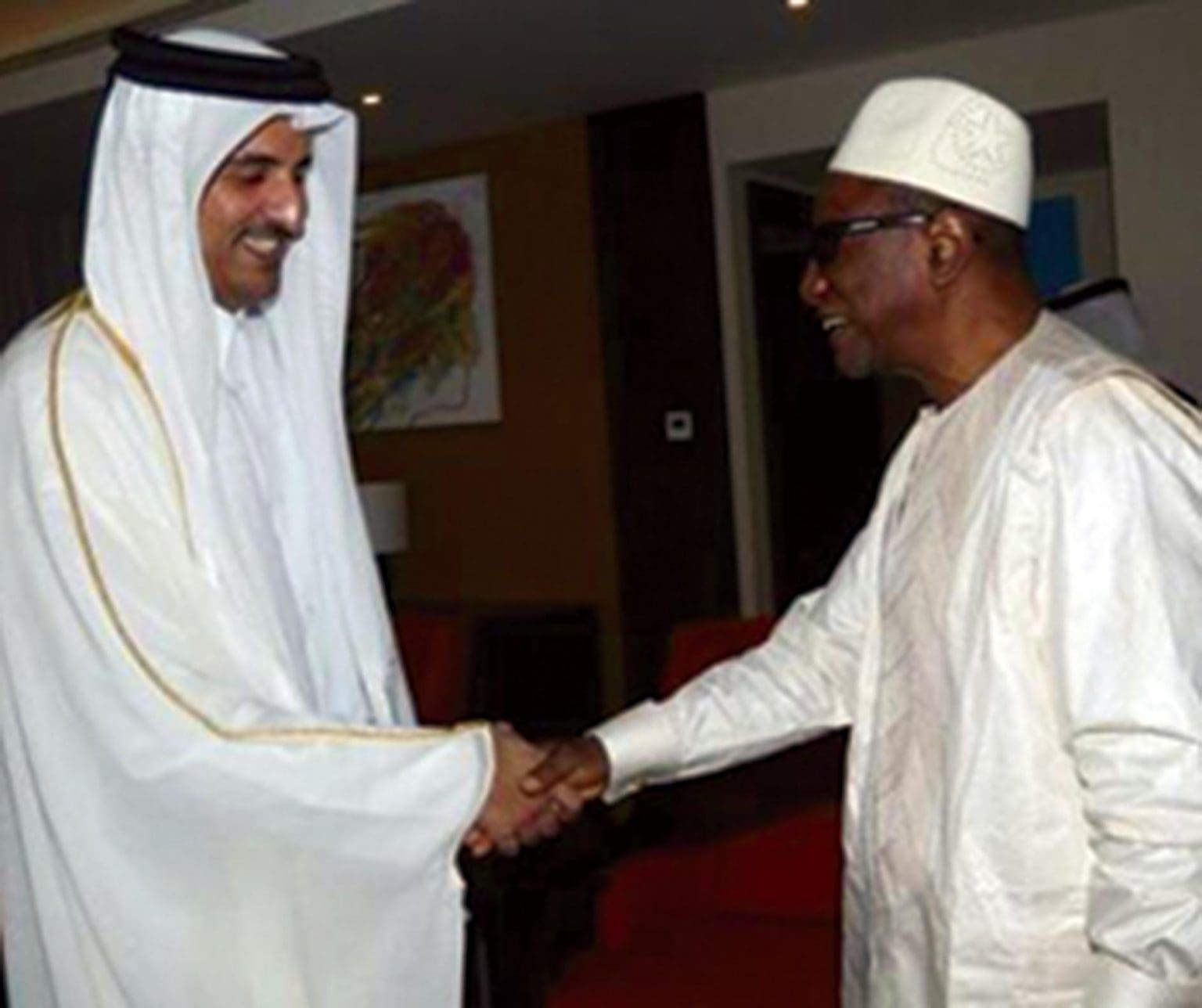 Emir du Qatar et le président guinéen