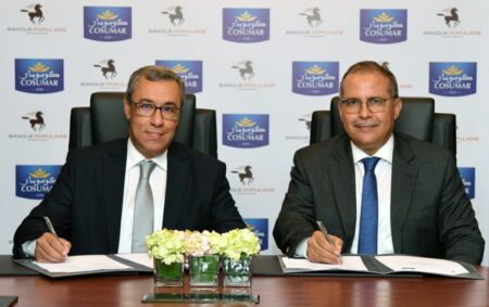 Mohamed Karim Mounir, Président du Groupe Banque Populaire, et Mohamed Fikrat, PDG de COSUMAR
