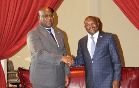 Entretien entre le président Félix Tshisekedi avec son homologue président Pierre Nkurunziza