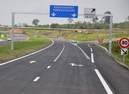la maquette de l’autoroute Yamoussoukro-Ouagadougou