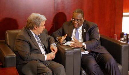 Le Président Macky Sall et le Secrétaire général de l'ONU Antonio Guterres--