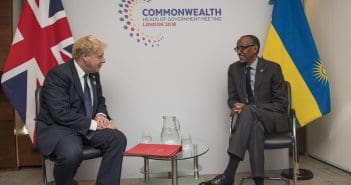 Paul Kagame et Boris Johnson