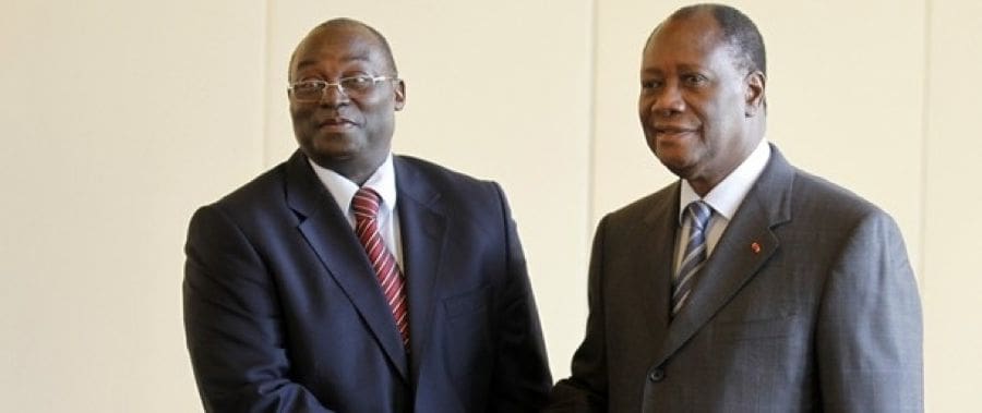 Tiémoko Meyliet Koné et Alassane Ouattara