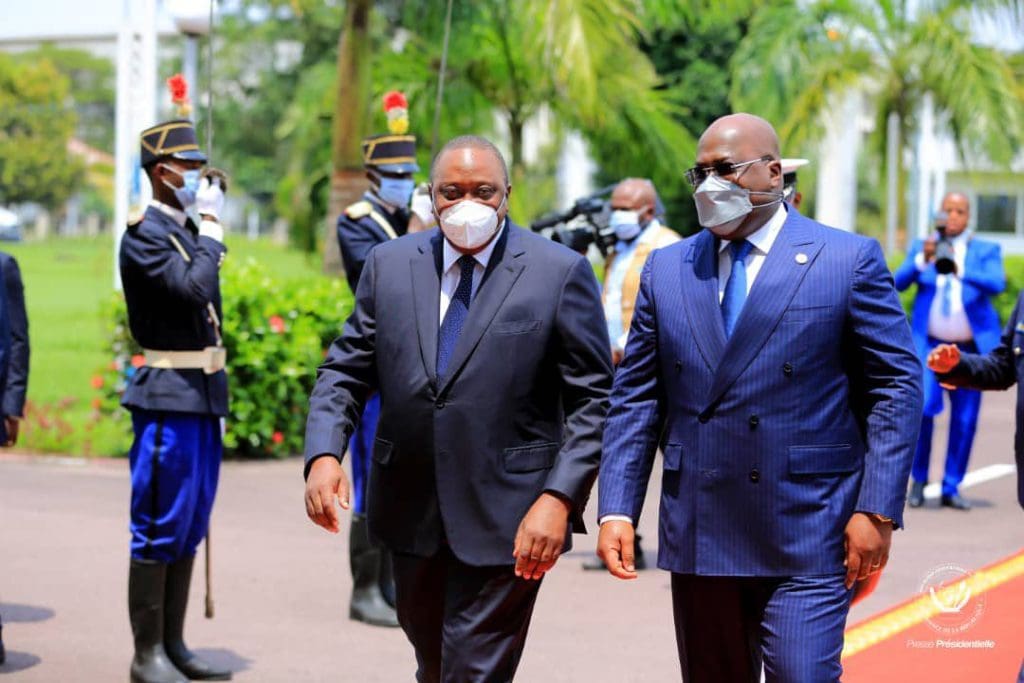 Afrique de l’Est : Mini-Sommet des chefs d’Etat, l’Est de la RD Congo au cœur des échanges Uhuru Kenyatta et FelixTshisekedi
