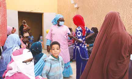 Mauritanie 2021 patients dans un centre de sante a Nouakchott