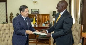 Nasser Bourita, ministre des Affaires étrangères, de la Coopération africaine et des Marocains résidant à l’étranger reçu ce 14 septembre à State House par le nouveau Président Kenyan, William Ruto