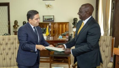Nasser Bourita, ministre des Affaires étrangères, de la Coopération africaine et des Marocains résidant à l’étranger reçu ce 14 septembre à State House par le nouveau Président Kenyan, William Ruto