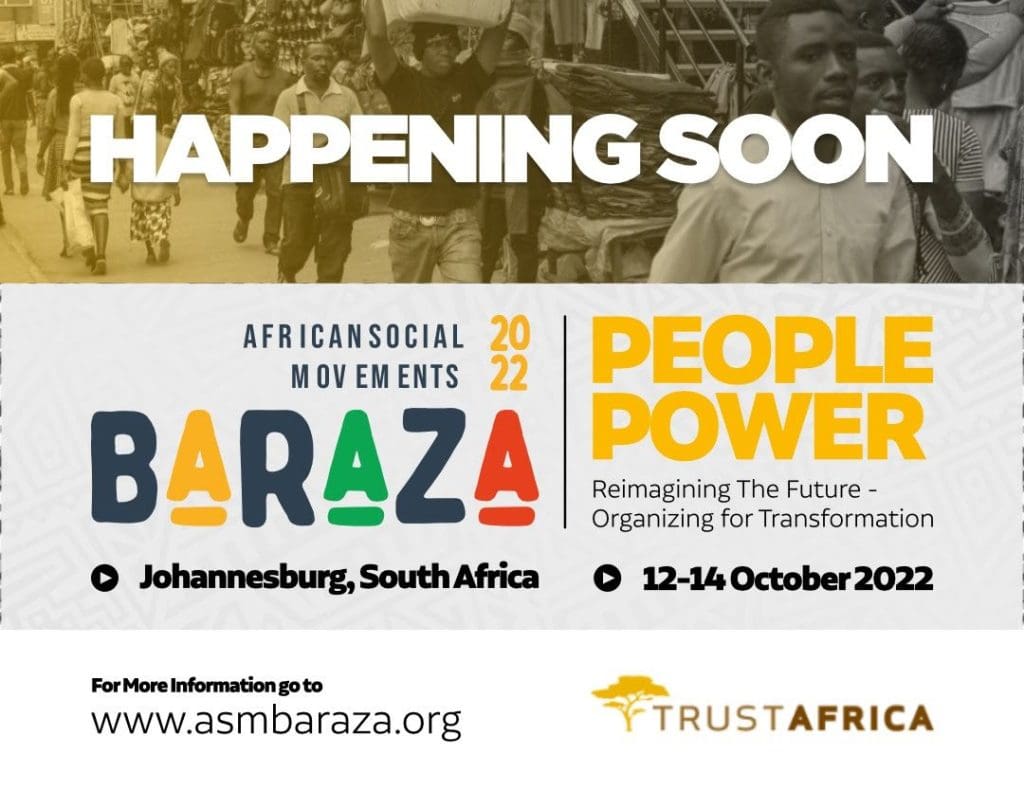 Mouvements sociaux africains : La 2è édition du Baraza à Johannesburg, du 12 au 14 octobre Baraza 2022