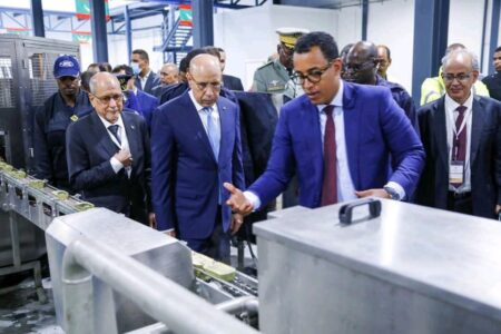 Inauguration de 3M Seafood à Nouadhibou par le president mauritanien Mohamed Cheikh Ould Ghazouani 