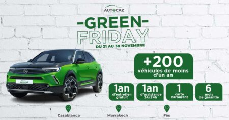 Pour célébrer cet événement, Autocaz lance son "Green Friday" du 21 au 30 novembre 2023. Au cours de cette période, plus de 400 véhicules sont proposés à des prix exceptionnels dont 200 de moins de 1 an.