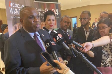 Le Président d'Afreximbank et du conseil d'administration de la Banque, le Professeur Benedict Oramah, a fait part du souhait d'Afreximbank d’augmenter le financement du programme Creative Africa Nexus (CANEX) de 1 milliard de dollars US à 2 milliards de dollars US au cours des trois prochaines années. L'annonce, qui a été faite lors de la cérémonie d'ouverture du CANEX WKND 2024 à Alger, en Algérie, souligne l'engagement de la Banque en faveur de l'économie créative croissante de l'Afrique.
