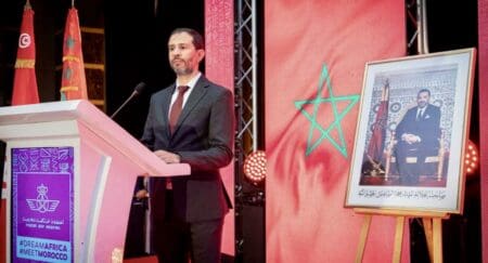 Royal Air Maroc a présenté les faits marquants de l’année IATA 2024 ainsi que le plan de développement jusqu’à 2037. Le Directeur Régional Tunisie de la compagnie, M. Mohammed Issam Mosseddaq, a salué le travail des équipes et la confiance des partenaires, et a souligné qu’en 2024 plus de 175 000 passagers ont voyagé entre Tunis et le réseau de Royal Air Maroc et que le développement de la flotte, du réseau et des produits continue en harmonie avec la vision stratégique de la compagnie 2024-2037.