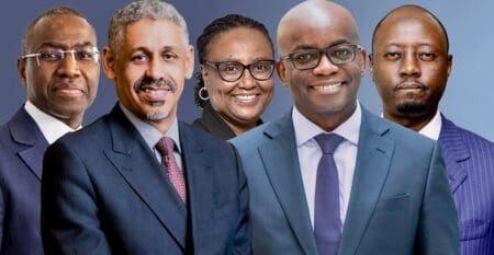 Deux candidats viennent d'Afrique de l'Ouest: les anciens ministres de l'Economie du Sénégal (2019-2022), Amadou Hott et de Mauritanie (2008-2015) Sidi Ould Tah. Deux autres sont originaires d'Afrique australe : l'économiste zambien Samuel Munzele Maimbo et la Sud-africaine Bajabulile Swazi Tshabalala qui a été vice-présidente de l'institution. Le dernier candidat est l'ancien gouverneur de la Banque des Etats d'Afrique centrale (2017-2024), le Tchadien Abbas Mahamat Tolli.