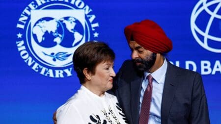 Kristalina Georgieva, Directeur général du FMI, et Ajay Banga, Président de la Banque mondiale