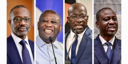Tidjane Thiam, le président du Parti démocratique de Côte d’Ivoire (PDCI, principale formation d’opposition), a été radié de la liste électorale en avril, après qu’une décision de justice a relevé qu’il n’était pas de nationalité ivoirienne au moment de son inscription sur la liste. L’ex-président Laurent Gbagbo, son ancien bras droit Charles Blé Goudé et l’ancien premier ministre Guillaume Soro (en exil) sont quant à eux radiés de cette liste depuis plusieurs années en raison de condamnations judiciaires, et n’ont pas été réintégrés.