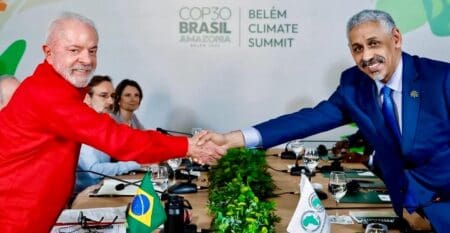 Mercredi 5 novembre 2025, à quelques heures de l’ouverture du «Belém Climate Summit» (6 et 7 novembre), Sidi Ould Tah, président du Groupe de la Banque africaine de développement (BAD), s’est entretenu avec le président Luiz Inácio Lula da Silva.
