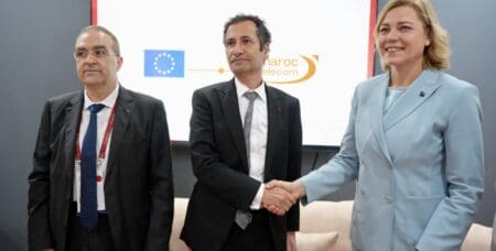 À l’occasion du GITEX Africa 2026, Mohamed Benchaaboun, CEO de Maroc Telecom, a rencontré Henna Virkkunen, vice-Présidente exécutive de la Commission européenne en charge de la souveraineté technologique.