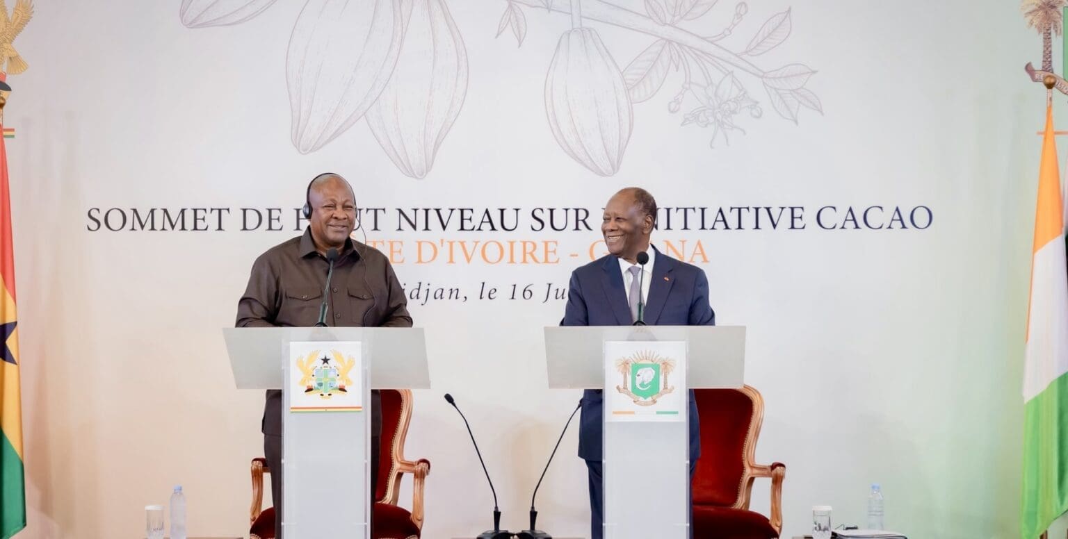 Sommet sur l’Initiative Cacao | Le cartel de l’« or brun » : comment Abidjan et Accra entendent faire plier le marché mondial « La Côte d'Ivoire et le Ghana, premiers producteurs mondiaux de cacao, réaffirment leur volonté commune de défendre les intérêts de leurs planteurs et de bâtir ensemble un avenir plus prospère et plus durable pour la filière cacaoyère africaine », écrit le Président Alassane Ouattara sur son compte X.