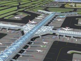 L'aéroport international de Bugesera franchit une étape décisive de sa construction. Après l'achèvement des travaux de fondation — comprenant les pistes, les routes internes et les systèmes de drainage — le projet est désormais entré dans sa phase verticale. Les équipes s'attellent à l'édification du terminal principal de 130 000 mètres carrés, des installations dédiées au fret ainsi que de plusieurs infrastructures annexes.