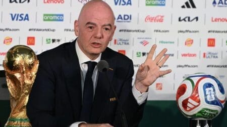 «Sans l'engagement et l'implication» de Donald Trump, il aurait été «impossible d'organiser une Coupe du monde aux États-Unis», a affirmé Gianni Infantino mercredi à Mexico, à la veille du début du tournoi coorganisé avec le Mexique et le Canada.