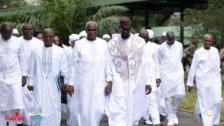 Premier ministre, Chef du gouvernement : Amadou Oury Bah ; Garde des Sceaux, ministre de la Justice et des Droits de l’Homme : Ibrahima Sory 2 Tounkara ; Ministre délégué auprès du Président de la République, chargé de la Défense nationale : Ibrahima Kalil Condé ; Ministre de l’Administration du Territoire et de la Décentralisation :  Djenabou Touré ; Ministre de la Sécurité et de la Protection civile : Ahmed Mohamed Oury Diallo ;